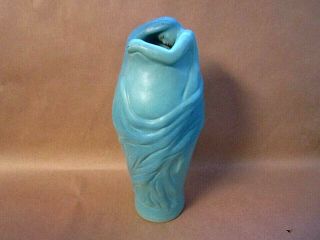 Exquisite Vintage Van Briggle Blue Ombre Lorelei Mermaid Vase - 11 " Good Mark
