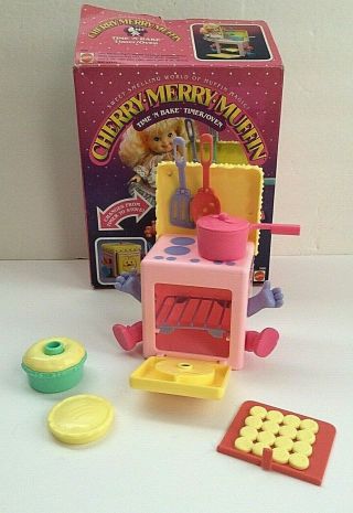 Cherry Merry Muffin Time N Bake Oven Playset W/ Box Vintage 80 