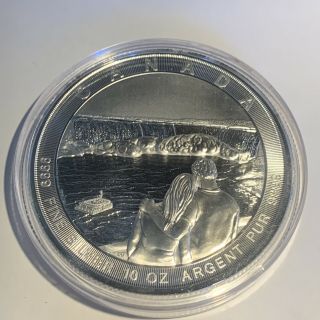 2017 $50 Canada Niagara Falls 10 OZ silver coin.  999 BU 2