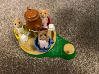 Sylvanian Families Tomy 1995 Rotating Baby Carousel Teacup Ride - Calico Critters