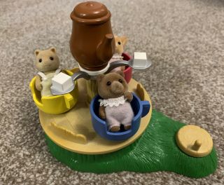 Sylvanian Families Tomy 1995 Rotating Baby Carousel Teacup Ride - Calico Critters 2