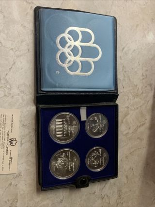 1976 Canada Montreal Olympic Silver Uncirculated 4 - Coin Set Series 2,  Symbols