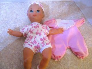 Vintage Dreamland Babies Doll 1994 Mattel Blue Eyes Blonde Hair W/extra Outfit