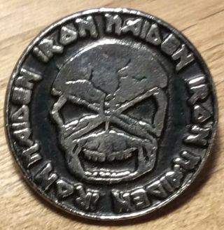 Iron Maiden Big Metal Pin Badge Punk Rock N Roll Heavy Hard Thrash