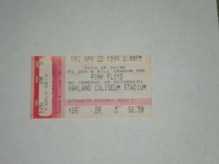 Pink Floyd Ticket Stub - 1994 - Division Bell Tour - Oakland Coliseum - Oakland,  Ca