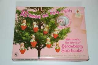 Vintage Rare 1980 Strawberry Shortcake Holiday / Party Lights Set Of 10 Work