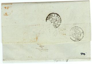 Italy cover - 1856 Venice to Paris (Via Stati Sardi) - Rothschild Bank related 2