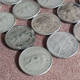 1967 - 25 - Canada 25 Cents Silver Lynx Canadian Quarter