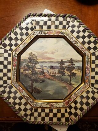Rare Vintage Mackenzie - Childs Maclachlan Dinner Plate Retired Courtly Check