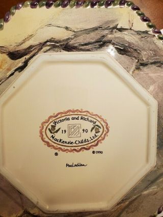 Rare Vintage Mackenzie - Childs MacLachlan Dinner Plate Retired Courtly Check 2