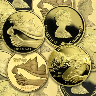 1987 - 2005 Canada 1/4 Oz Proof Gold $100 (random Year) - Sku 68356