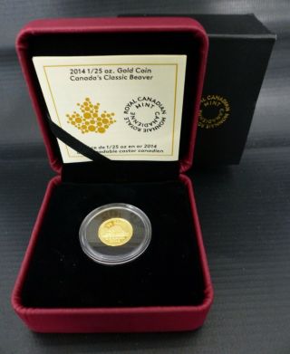 2014 Canada Classic Beaver 50 Cents Pure Gold Coin