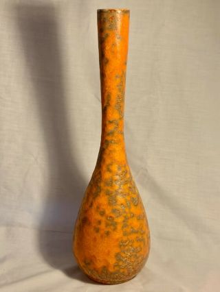 15 " Royal Haeger Orange Peel Vase With Signed Felt Pad.