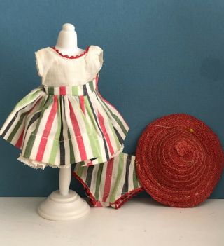 Vintage Vogue Strung Ginny Doll 1952 Skinny Tagged Kindergarten Series Dress
