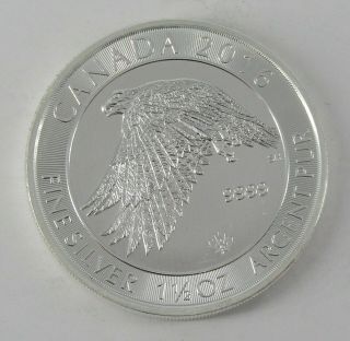 2016 Canadian Snow Falcon 1.  5 Oz.  9999 Silver Bu Round Coin - Item 3055