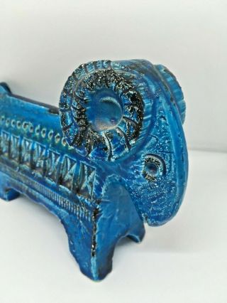 Aldo Londi Bitossi Bouc Pottery Ceramic Mid Century Figurine Rimini Blu Series 3