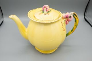 Royal Winton Grimwades Tiger Lily Yellow Teapot And Lid