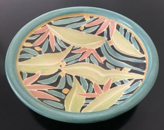 Ts T.  S.  Post California American Studio Art Pottery Shallow Bowl 12”