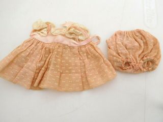 Vintage 1954 - 1956 Ginny Pink Swiss Dot Dress & Panties Vogue Medford Tag
