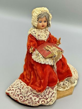 Vintage Lace Making Sleep Eye Doll Made In Belgium For The William H.  Block Co