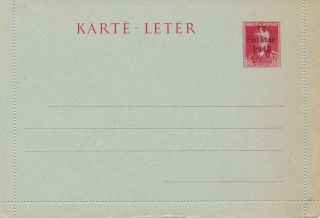 Albania 1943 Postal Stationery Lettercard World War Two Ww2