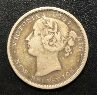 Canada (brunswick) 1864 20 Cent Coin: Victoria