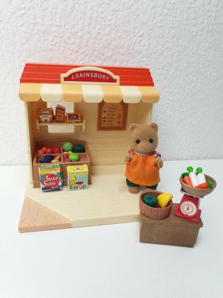 Sylvanian Family J.  Sainsbury With Figure And Accessories
