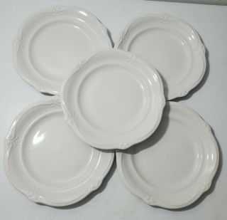 Set Of 5 - Southern Living China Gallery White 11 3/4 " Dinner Plate
