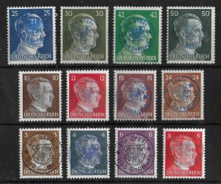 Bad Gottlieub Germany Local 1945 Nh Set Of 12 Stamps Unchecked Rare