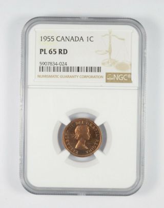 Pl65 Rd 1955 Canada 1 Cent - Graded Ngc 083