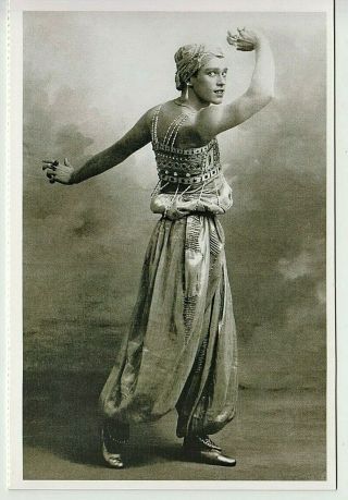 Vaclav Nijinsky Russian Ballet Dancer Paris 1910 Reprint Photo Postcard