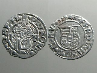 Ferdinand I Hungary Ar Denar_dated 1546 Ad_madonna/child_1st Dated Coins