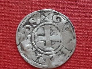 Crusader Templar Cross Silver Coin Byzantine 1200 France Gien 800 Yrs Old