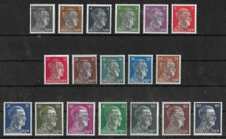 Baruth Germany Local 1945 Nh Set Of 18 Stamps Unchecked Vf
