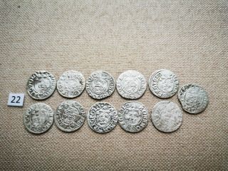 Ancient Medieval Silver Coins Of The Commonwealth Poltorak,  1624.  11 Psc.  22