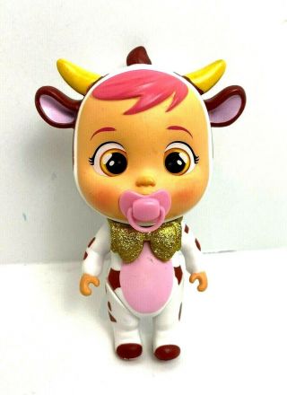 Htf Cry Babies Magic Tears Bifi Cow Bottle House Mini Doll Baby Golden