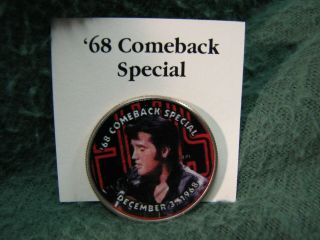 Elvis Presley Colorized Kennedy Half Dollar Coin 1968 Comeback Special