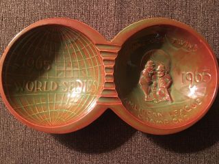 1965 World Series Vintage Ashtray Redwing Pottery Collectible