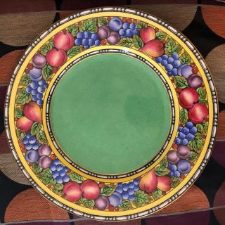 Lovely Set Of 6 Wedgwood Arts & Crafts Style Dinner Plates Fruit Border W1034