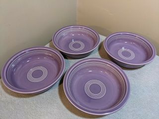 4 Vintage Fiesta Lilac 6 7/8 " Soup Cereal Bowl Medium Fiestaware Purple Retired
