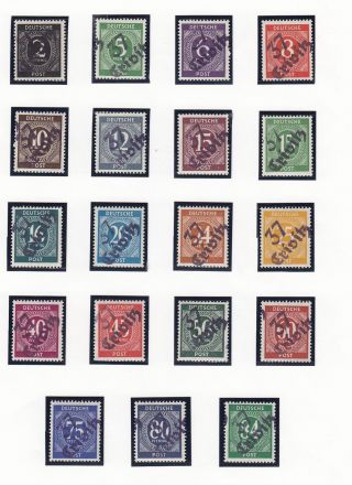 Germany Russian Zone 1948,  37 Crivitz Local Overprints 19 Stamps Mh