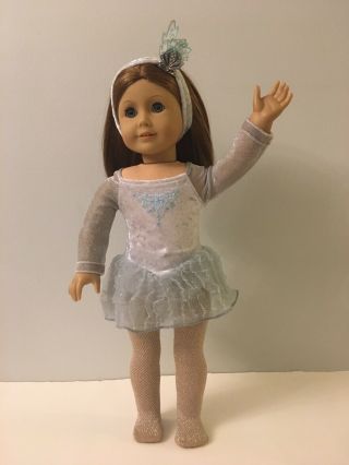 American Girl Doll Mia’s Silver Skate Dress Outfit
