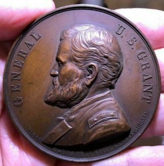 1868 General U.  S.  Grant Presidential Medal; Bronze 60.  5mm; Uncirculated