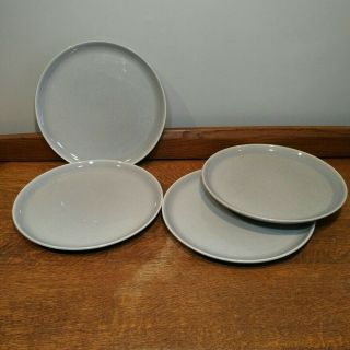 Set Of 4 Gray Russel Wright Steubenville 10 " Dinner Plates Mid - Century Modern