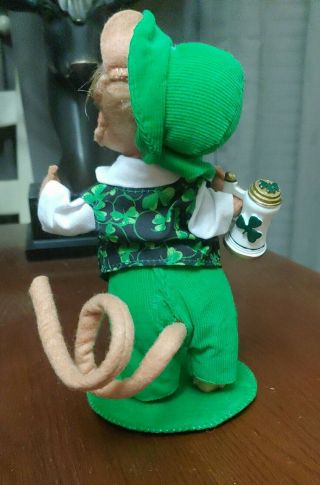 Annalee St.  Patricks Day Mouse Irish w/Mug Shamrock Doll Vintage Leprechaun 3