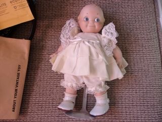 Vintage 12 " Bisque Kewpie Doll Handcrafted In Ozarks Dress Exc Cond