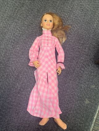 Ideal Toys Doll Harmony 1972 Red Hair Pink Dress 21 "