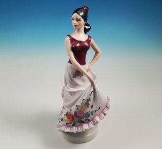 Vintage Royal Dux Spanish Dancer Porcelain Figurine 22179 Czech Republic 1990s