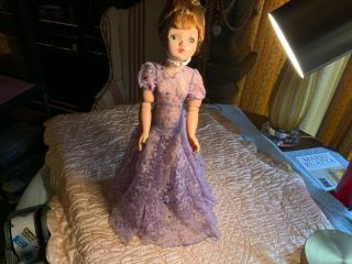 1950’s Madame Alexander Doll Cissy Lace Purple Dress