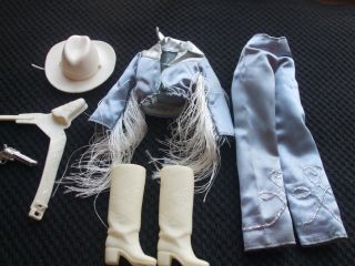 Vintage Kenner Darci Doll Cowboy Outfit With Hat,  Boots,  And Holster